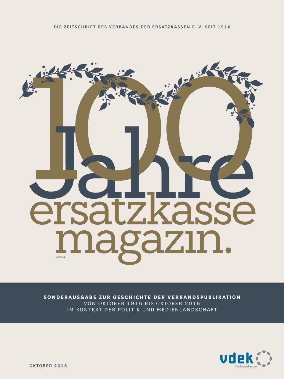 Titelblatt der Sonderausgabe zum 100jährigen bestehen der Verbandspublikation ersatzkasse magazin