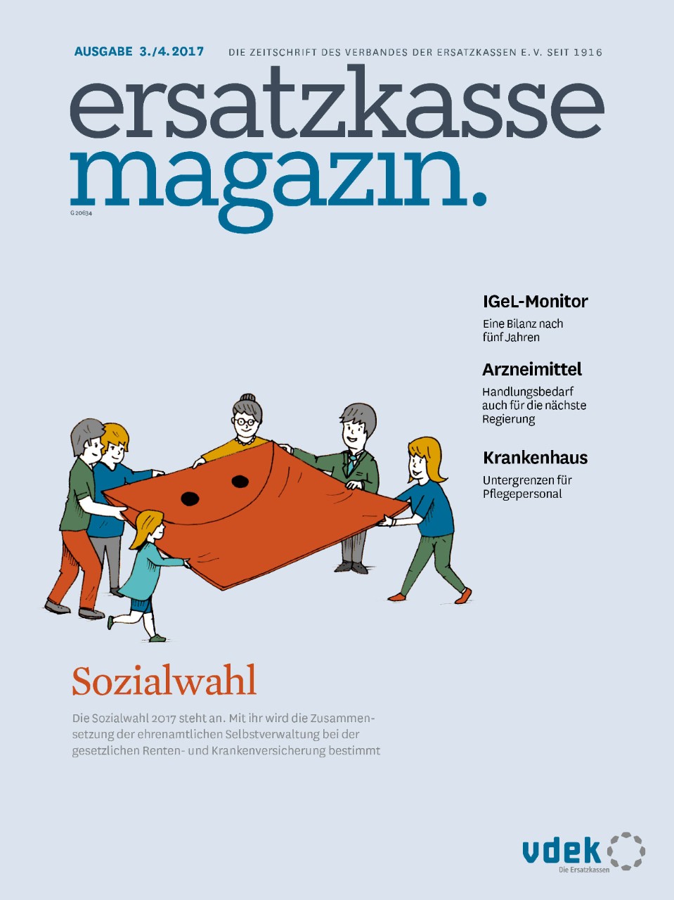 Titelblatt ersatzkasse magazin. 3./4.2017