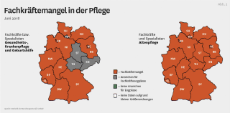 Infografik: Fachkräftemangel in der Pflege