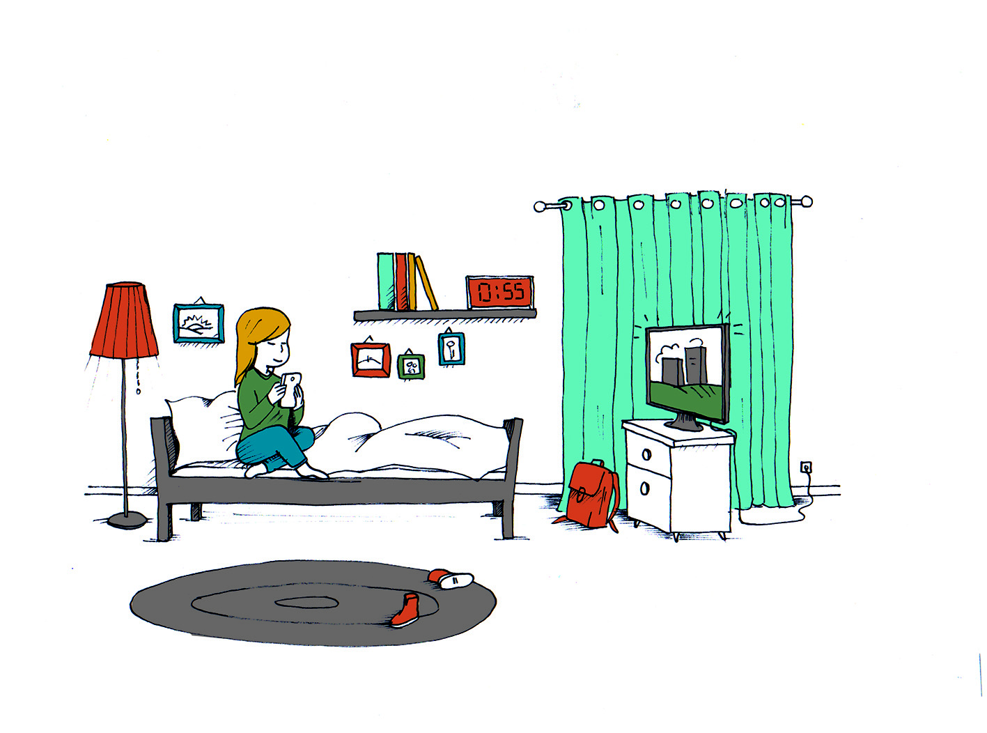 Illustration: Schlafmangel bei Schülern