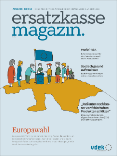 Titelblatt ersatzkasse magazin, Thema Europawahl, Ausgabe 2.2019