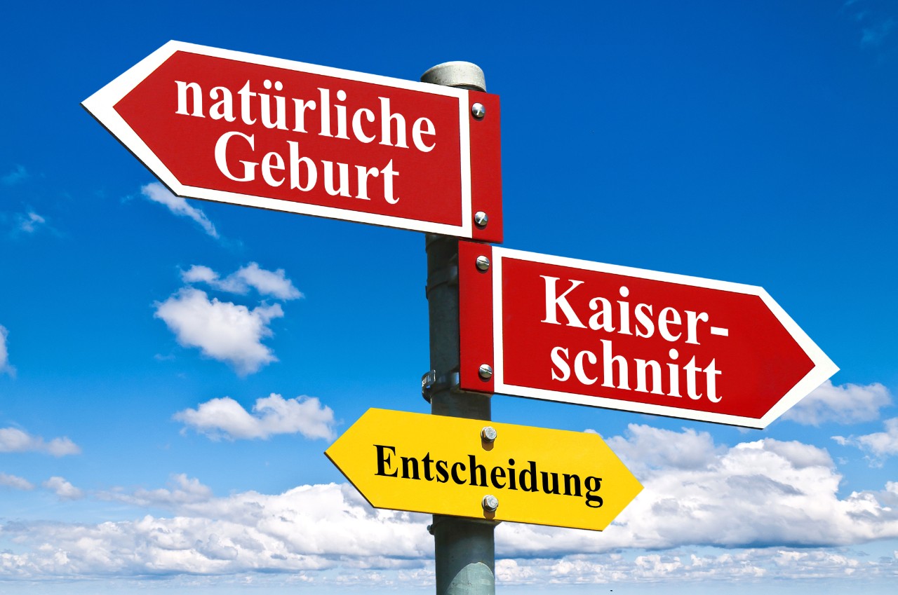 natürliche Geburt oder Kaiserschnitt natürliche Geburt oder Kaiserschnitt