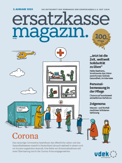 Cover ersatzkasse magazin, 2. Ausgabe 2020, Titelthema Corona Cover ersatzkasse magazin, 2. Ausgabe 2020, Titelthema Corona