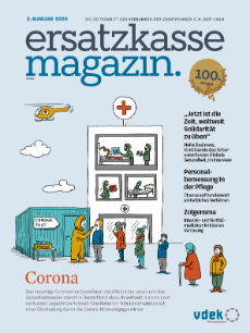 Cover ersatzkasse magazin, 2. Ausgabe 2020, Titelthema Corona