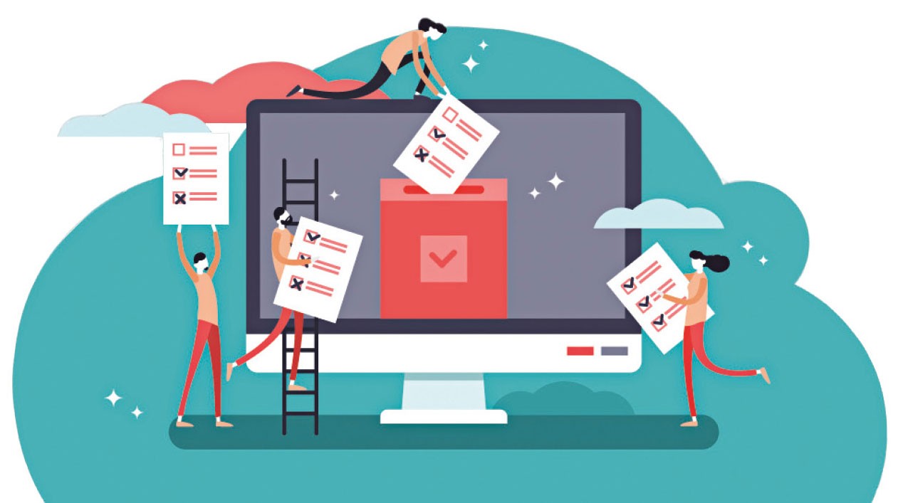 Illustration: Online-Wahl Illustration: Online-Wahl