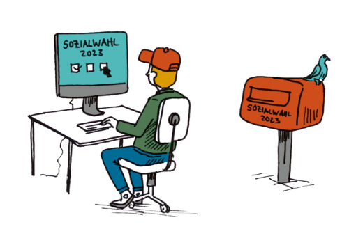 Illustration: Online-Sozialwahl