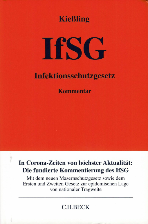Buchcover: Infektionsschutzgesetz - Kommentar Buchcover: Infektionsschutzgesetz - Kommentar