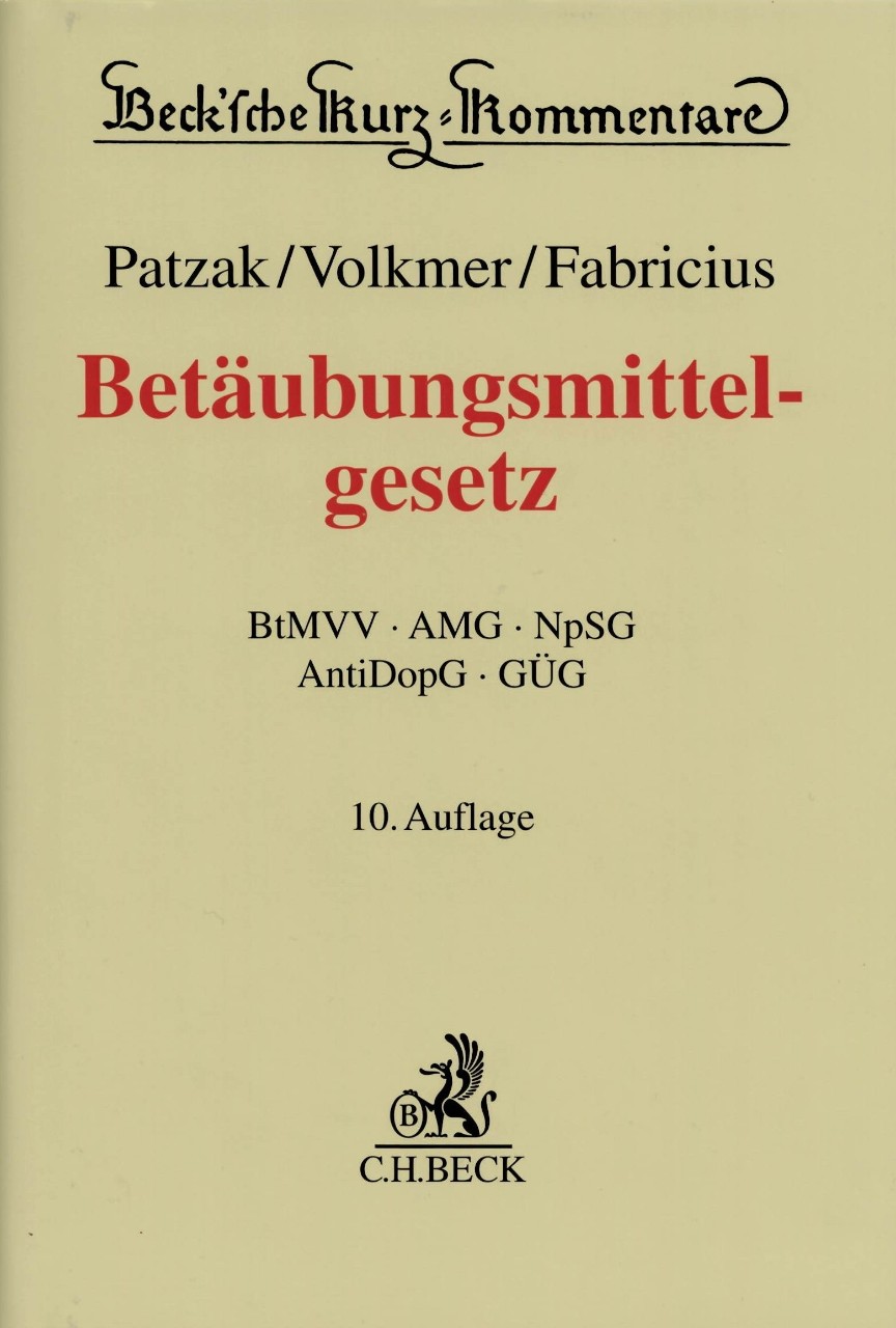 Buchcover: Betäubungsmittelgesetz Buchcover: Betäubungsmittelgesetz