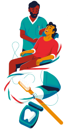 Illustration: Zahngesundheit Illustration: Zahngesundheit