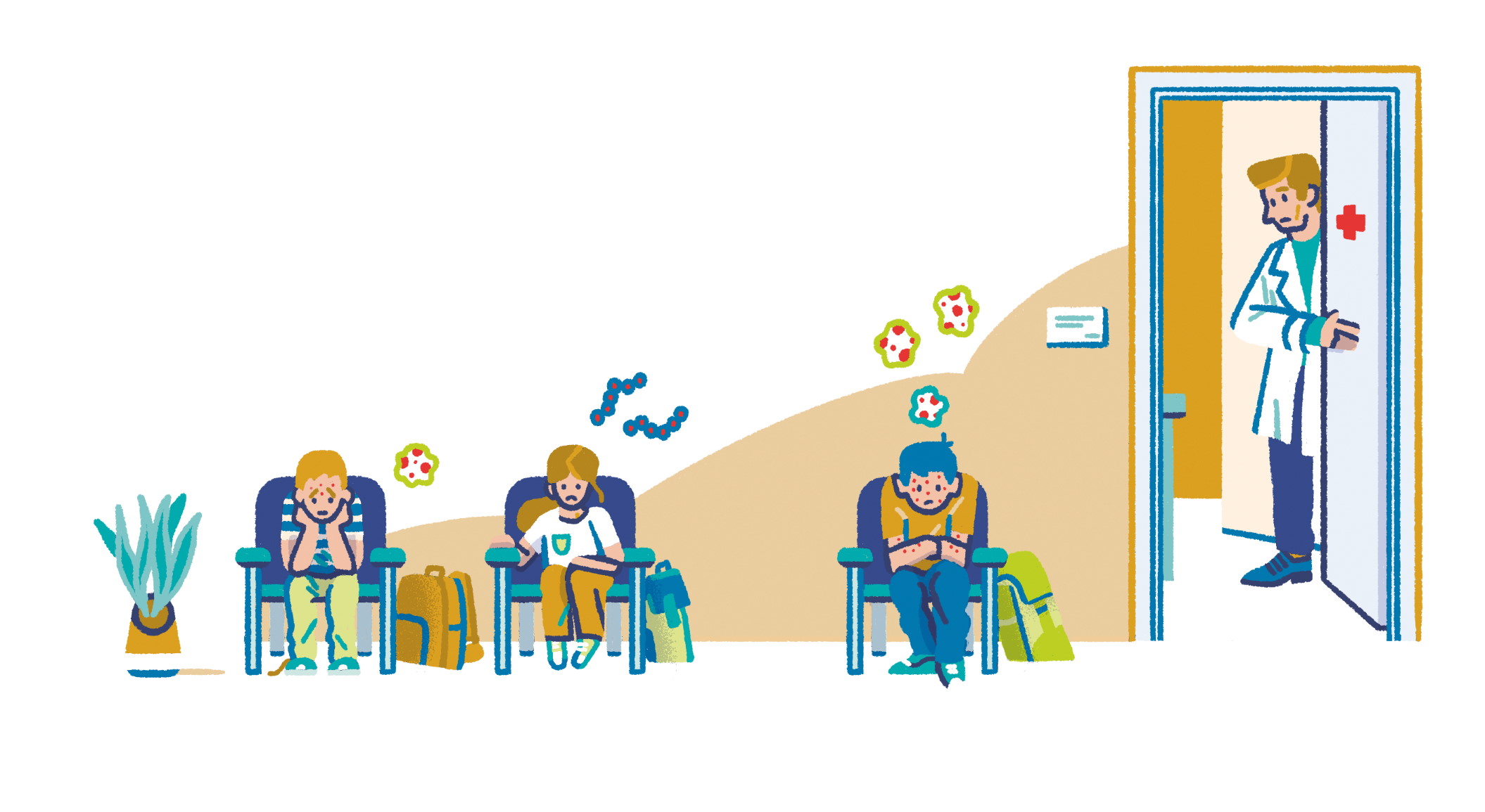 Illustration: Infektionen unter Kindern