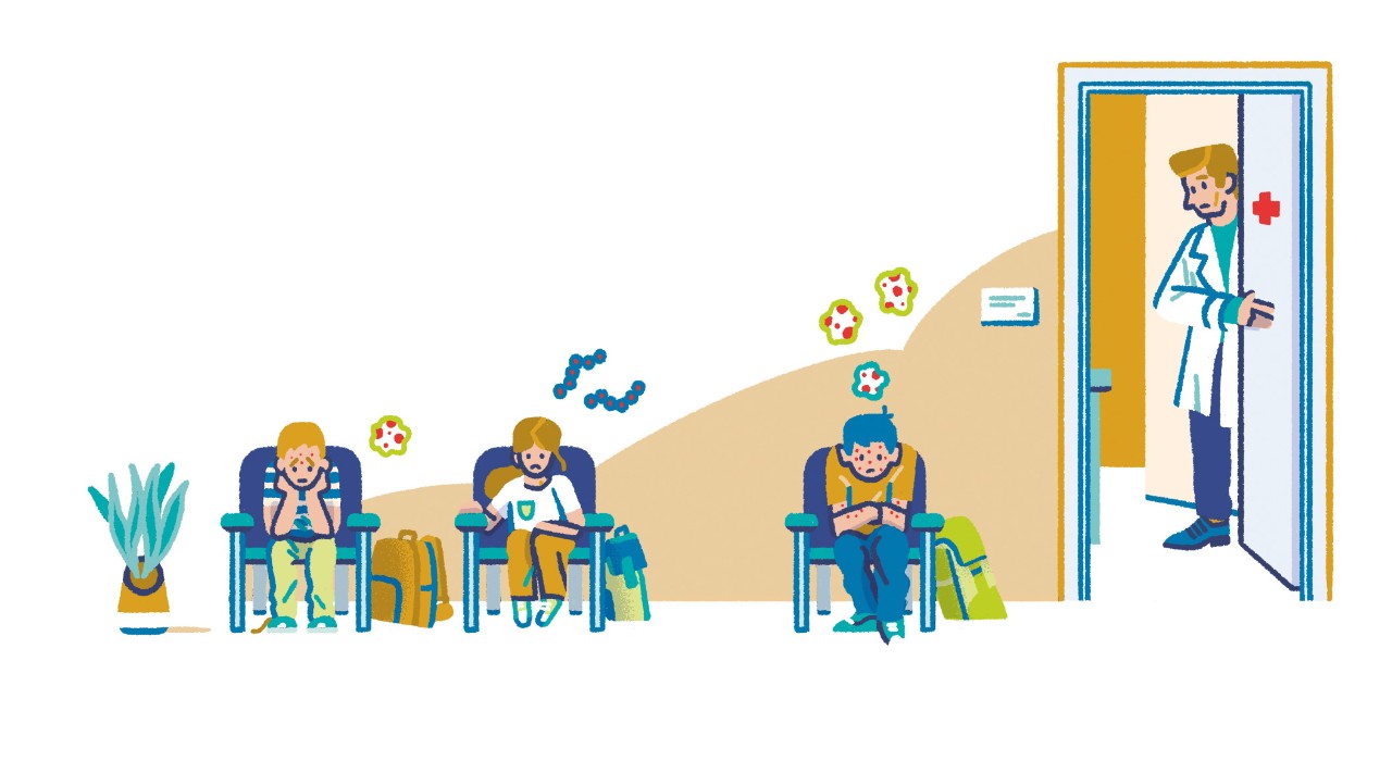 Illustration: Infektionen unter Kindern