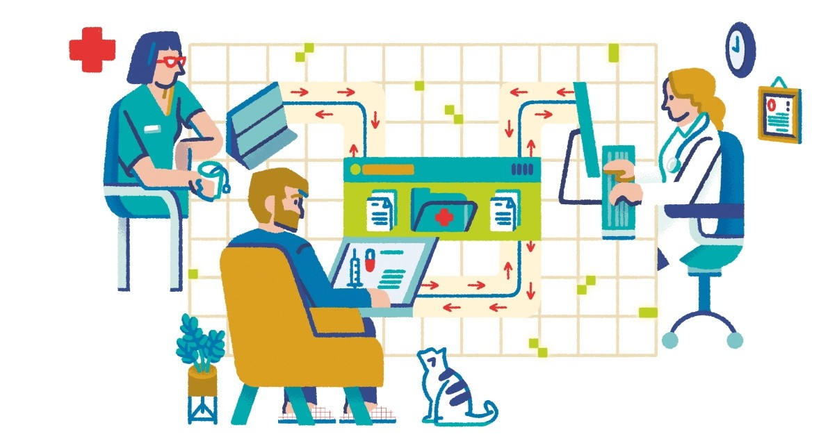 Illustration: Datenaustausch Illustration: Datenaustausch