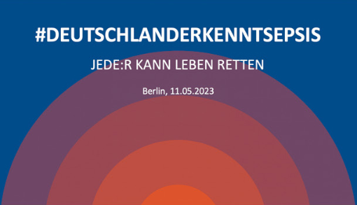 Logo der Konferenz: #DeutschlanderkenntSepsis – Jede:r kann Leben retten!