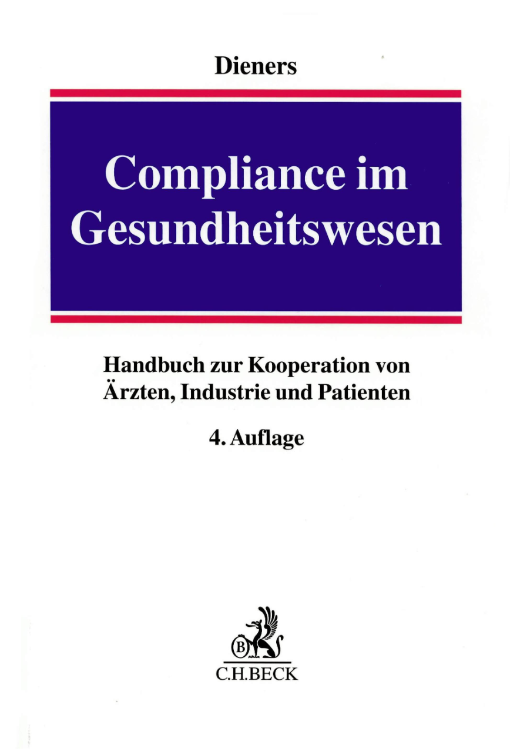 Buchcover: Compliance im Gesundheitswesen