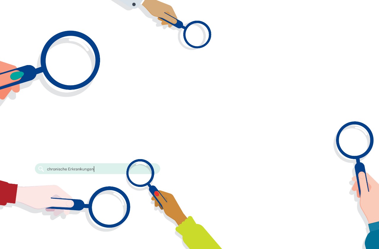 Illustration: Digitale Gesundheitsinformationen Illustration: Digitale Gesundheitsinformationen
