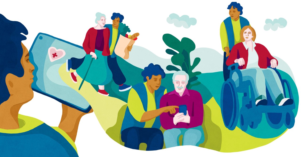 Illustration: Nachbarschaftshilfe