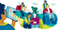 Illustration: Nachbarschaftshilfe