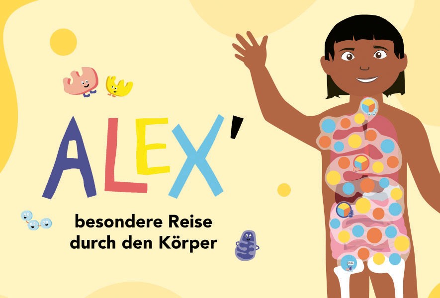 Brettspiel „Alex’ besondere Reise durch den Körper“