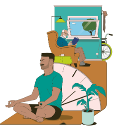 Illustration: Entlastung pflegender Angehöriger