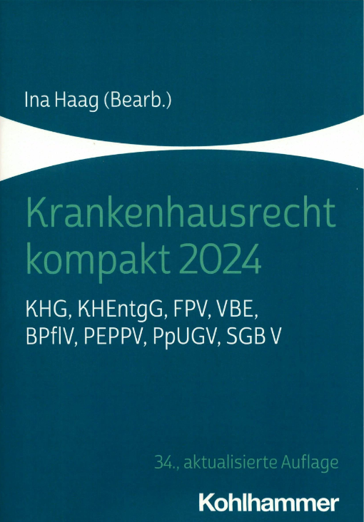 Buchcover: Krankenhausrecht kompakt 2024 Buchcover: Krankenhausrecht kompakt 2024