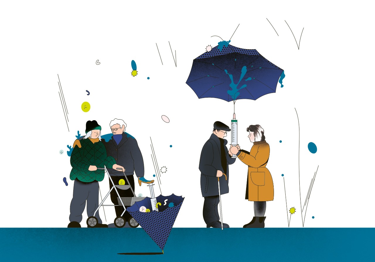 Illustration: Grippeimpfung