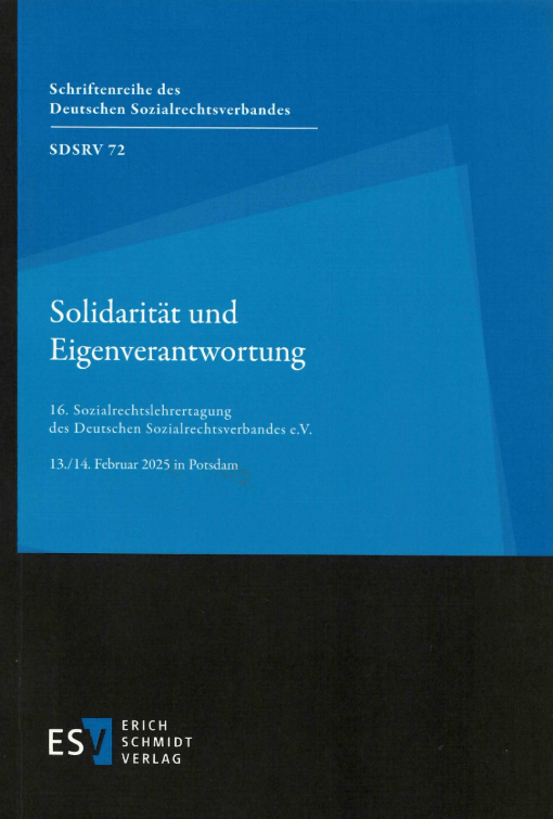 Buchcover: Solidarität und Eigenverantwortung