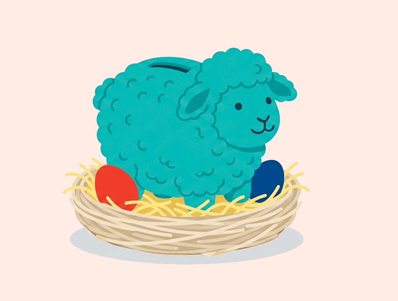 Illustration: Sparpaket im Osterkörbchen