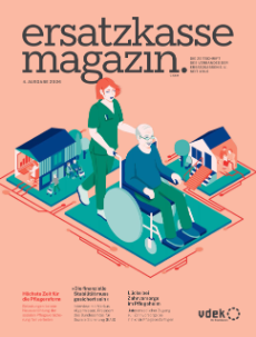 Titel: ersatzkasse magazin, 4. Ausgabe 2026, Schwerpunkt: Höchste Zeit für die Pflegereform