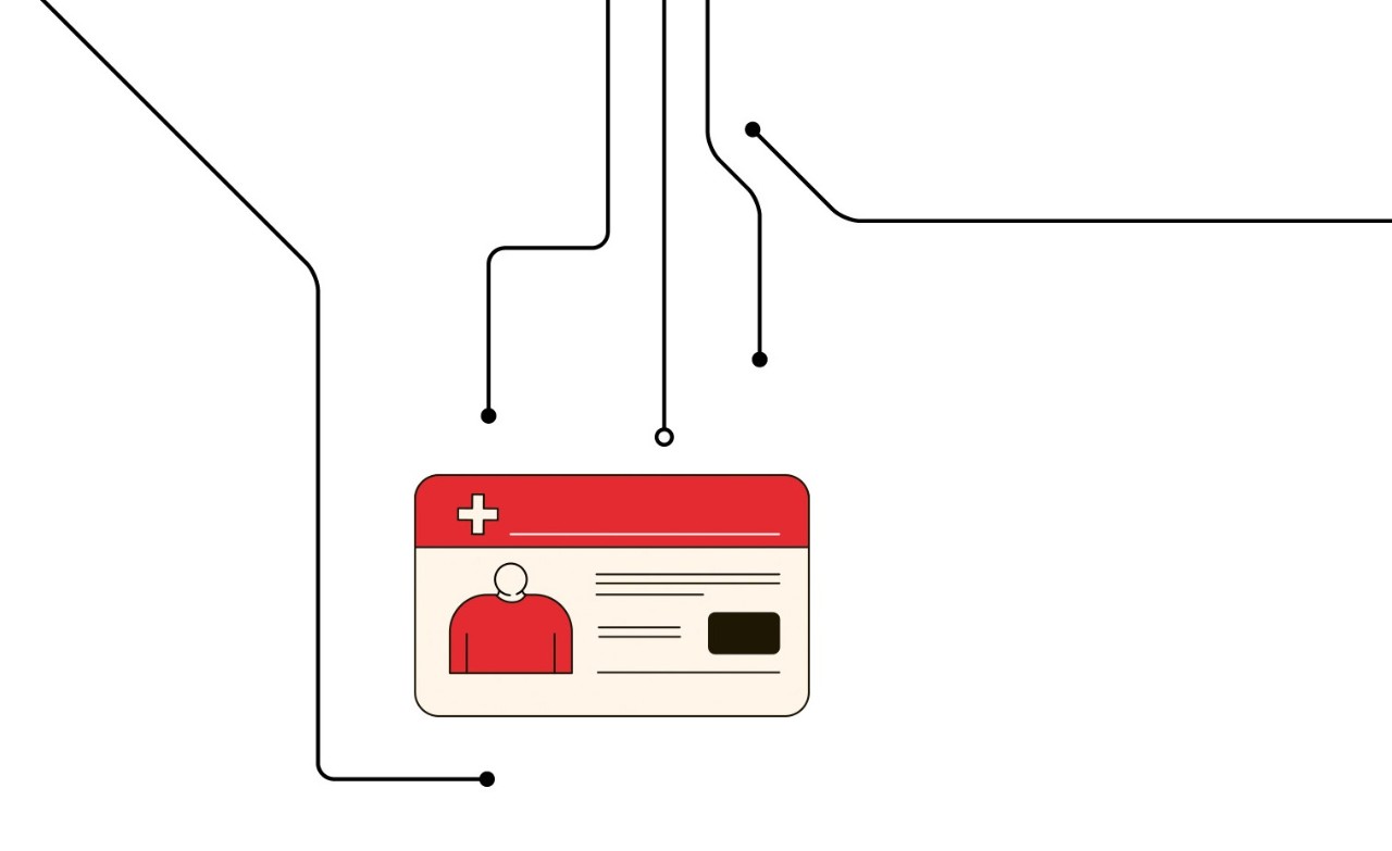 Illustration einer Gesundheitskarte