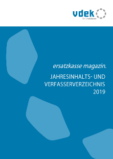Deckblatt Jahresverzeichnis ersatzkasse magazin. 2019 Deckblatt Jahresverzeichnis ersatzkasse magazin. 2019