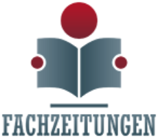 Logo fachzeitungen.de: stilisierte Grafik einer Person, die eine Zeitung liest