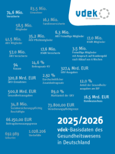 Cover: vdek-Basisdaten des Gesundheitswesens 2025/2026