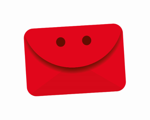 Logo: Sozialwahl 2023 (Kuvert mit Gesicht)