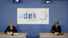 Ulrike Elsner und Michaela Gottfried auf der Neujahrs-Pressekonferenz