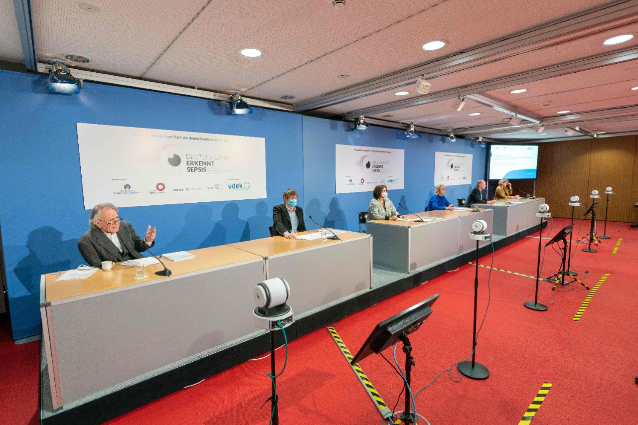 Pressekonferenz #DeutschlandErkenntSepsis: Podium