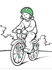 Illustration: Kleines Kind auf einem Fahrrad