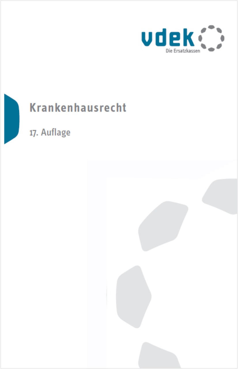 Broschürencover: Krankenhausrecht Broschürencover: Krankenhausrecht