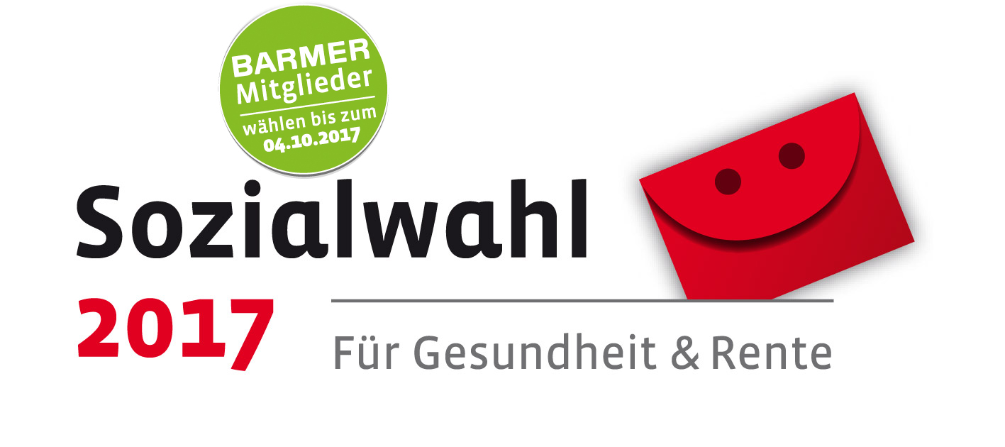 Logo Sozialwahl 2017 mit Wahltermin BARMER