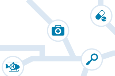 Grafik: vdek-Zukunftsforum 2015 zum Innovationsfonds. Mehrere miteinander verbundene Icons zu medizinischen Themen.