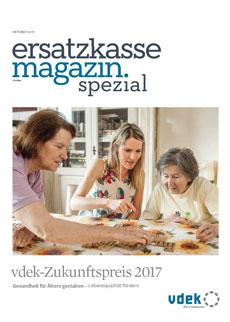 Deckblatt ersatzkasse magazin spezial zum vdek-Zukunftspreis 2017