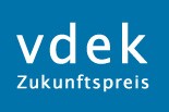 Logo mit der Aufschrift "vdek Zukunftspreis"