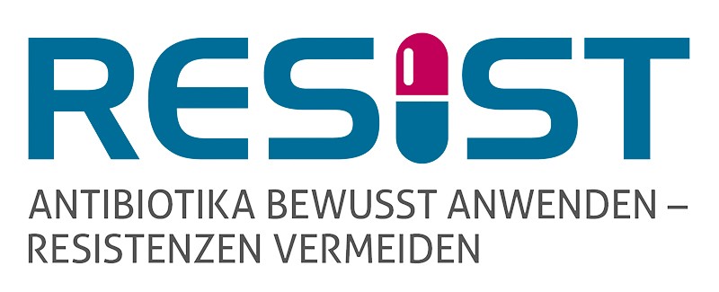 Logo "Resist - Antibiotika bewusst anwenden - Resistenzen vermeiden"