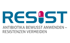 Logo "Resist - Antibiotika bewusst anwenden - Resistenzen vermeiden"
