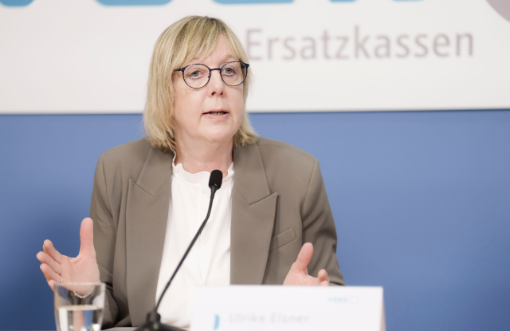  Ulrike Elsner (vdek-Vorstandsvorsitzende) auf der vdek-Neujahrs-Pressekonferenz 2024
