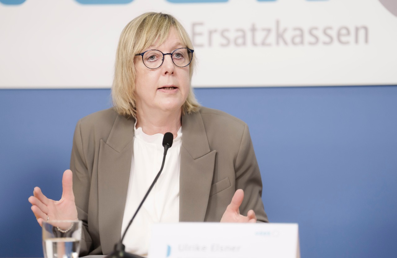 Ulrike Elsner (vdek-Vorstandsvorsitzende) auf der vdek-Neujahrs-Pressekonferenz 2024