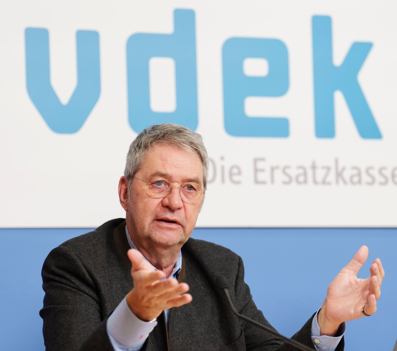Uwe Klemens (vdek-Verbandsvorsitzender) auf der vdek-Neujahrs-Pressekonferenz 2024