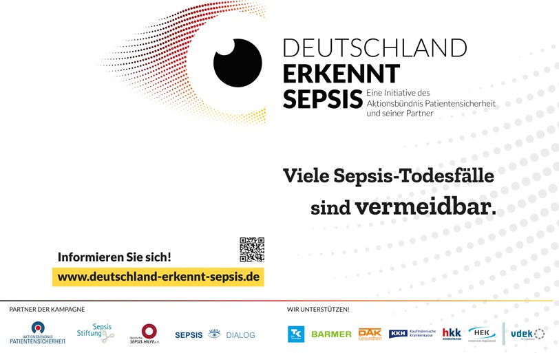 Plakat Kampagne Deutschland erkennt Sepsis - vermeidbar Plakat Kampagne Deutschland erkennt Sepsis - vermeidbar