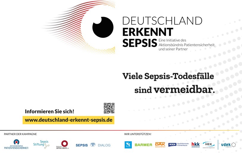 Plakat Kampagne Deutschland erkennt Sepsis - vermeidbar