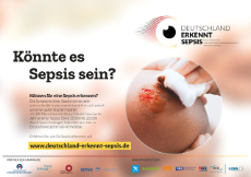 Plakat "Könnte es Sepsis sein?" - Motiv: Wunde