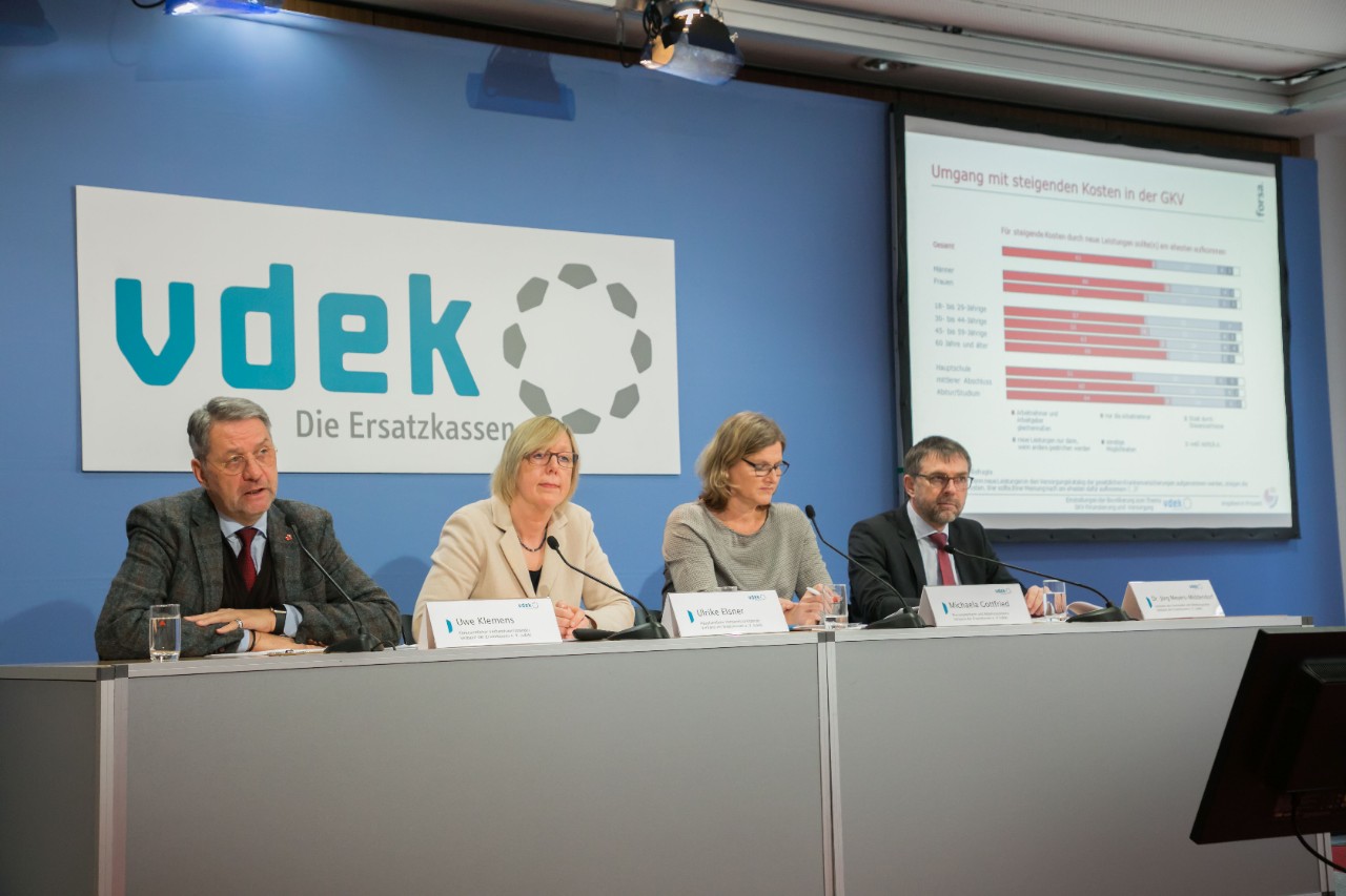v.l.n.r: Verbandsvorsitzender Uwe Klemens, Vorstandsvorsitzende Ulrike Elsner, Pressesprecherin Michaela Gottfried, Abteilungsleiter Politik/Selbstverwaltung Dr. J&ouml;rg Meyers-Middendorf